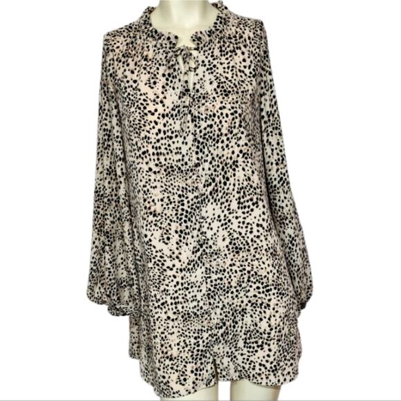 BUDDY LOVE Animal Print Polyester Blouson Dress Size Small - Picture 1 of 9